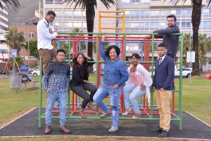 Die nuwe Befonk-span van links na regs: Clement Trussell (navorser), Graig-lee Smith (aanbieder), Tenita Kedilo (navorser), Sharifah Swartz (uitvoerende regisseur), Kailin Daniels (aanbieder), Stephan Stringer (regisseur), Arehan Brand (aanbieder).