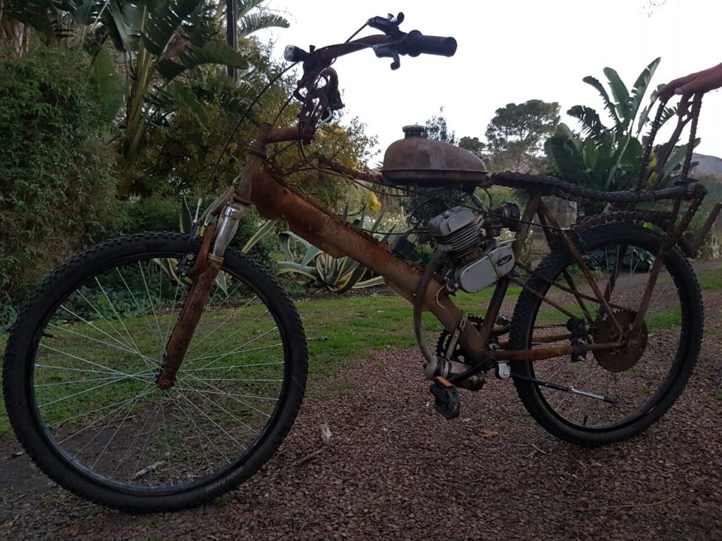‘n Selfgeboude, gesweisde ysterperd vir Afrikaburn