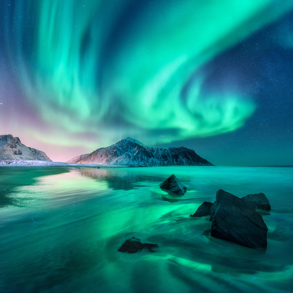 Die son, magnetiese storms en auroras is alles verbind